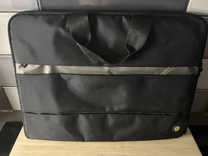 HP Black Canvas Laptop Bag with Handles Zip Fastening - Picture 1 of 3