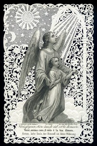 santino merlettato-holycard-canivet ANGELO CUSTODE - Picture 1 of 1