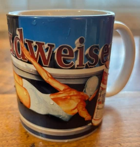 Budweiser Coffee Mug Sexy Girl Swimming Diving Where there's Life 3 3/4" Tall - Picture 1 of 7