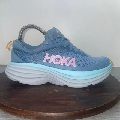 Zapatillas deportivas Hoka One One Bondi 8 para mujer 7,5 B azules para correr 1127952 SSK Foto 1 de 4