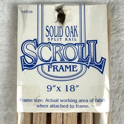 Designs For The Needle Solid Oak Split Rail Scroll Frame 9x18 Inch Work Area - Image 1 of 4