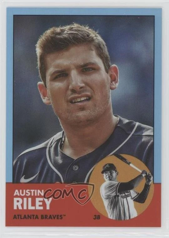 2022 Topps Archives 1963 Topps Design Blue Foil /25 Austin Riley #40 - Image 1 of 2