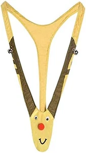 Rentier Mankini lustiger Herren Tanga Knebel weiß Elefant Weihnachten Party Kostüm - Bild 1 von 12