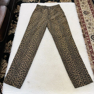 Pantalones Fendi Leopardo Estampado Guepardo Vintage Cintura Alta Talla EU 42 US 28 Foto 1 de 4