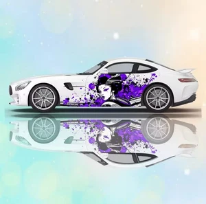 Custom Geisha Livery Racing Side Wrap; JDM Inspired Geisha Custom Decal Side - Bild 1 von 1