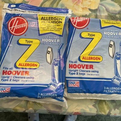 Hoover Filter Bags Type Z Allergen  (2). 3 Packs. New - Image 1 of 4