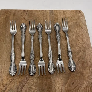 Rebacraft Stainless Cocktail Forks Lot Of 7 Japan EUC “Santa Rose” - Picture 1 of 3