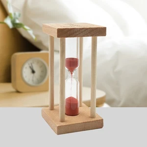 1 Minute Mini Wooden Sand Timer Hourglass Sandglass Gift Decor - Picture 1 of 11