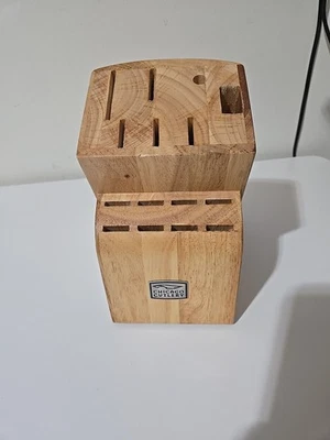 Bloque de cuchillos Chicago Cutlery 14 ranuras bloque de almacenamiento de madera solamente Foto 1 de 4