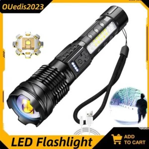 Linterna LED de luz fuerte para exteriores de 1500 lúmenes USB luz antorcha recargable - Imagen 1 de 10