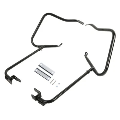 Black Saddlebag Bracket Guard Crash Bars Fit For Harley Touring Road King 14-24 - Image 1 of 4