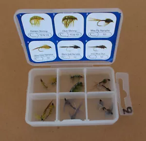Balzer 12 Trockenfliegen, Forellenfliegen, Angelfliegen, gemischt # Menge F59 - Bild 1 von 4