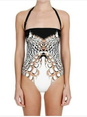 Sass and Bide Black Halterneck Low Back Swimsuit SZ 36/6 — 第 1/4 张图片