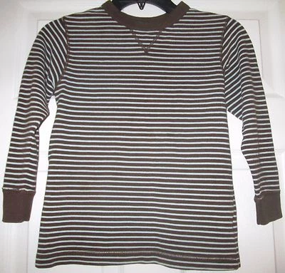 Top Gap Kids Marrón Y Azul Claro Rayas Manga Larga Talla Pequeña S 6/7 Informal #93 Foto 1 de 4