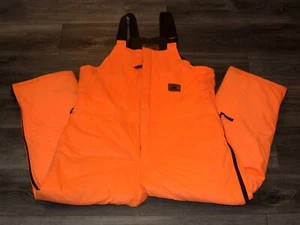 Overalls Bibs Duxbak Blaze Orange Insulated Men's Size Large Regular (42-44) - Picture 1 of 5