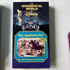 Wonderful World of Disney Run Appaloosa RUN & The 101 Problems of Hercules VHS - Imagen 1 de 1