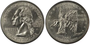 2001-P New York State Quarter - Uncirculated - Philadelphia Mint STP11 - Picture 1 of 1