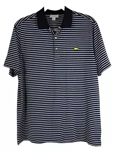 Masters Performance Mens XL Black Stripe Augusta National Logo Polo Golf Shirt - Picture 1 of 9