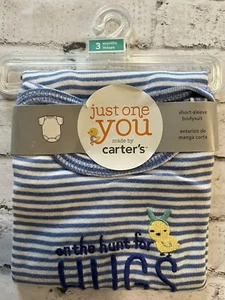 Carters Just One You Baby First Easter Bodysuit Blue Hunt for Hugs 3 month New - Picture 1 of 3