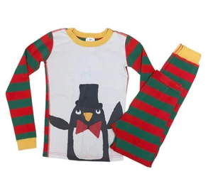 Hanna Andersson Long John Boy Girl 12 150cm Pajamas Penguin Striped - Picture 1 of 6