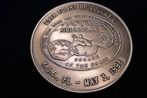 NASA STS 90 Ficha de Latón Transbordador Espacial NASA Neurolab Moneda Medalla de Latón - Imagen 1 de 10