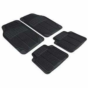 Set 4 Tapis de Caoutchouc Othopédique Schuh Noir Universel Voiture Estate Hiver - Picture 1 of 5