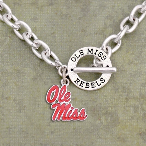 MISSISSIPPI OLE MISS REBELS AUDREY TOGGLE NECKLACE 18" Cover