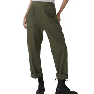 Heather Harlan Straight Green Utility Military Cargo Pant Hose XS Designer - Bild 1 von 11