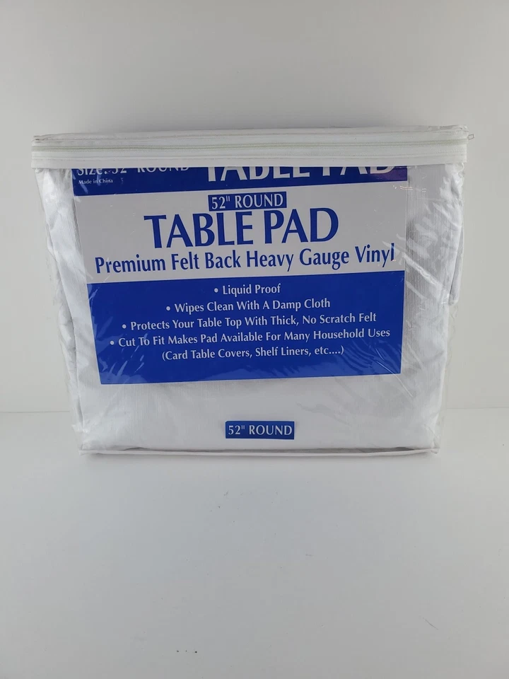 Table Pad Premium Felt Back Heavy Gauge Vinyl Pad 52" Round - Image 1 of 4