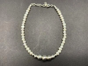 Genuine 925 Sterling Silver Balls Ball Bracelet Freshwater Pearls Women Girls - Picture 1 of 4