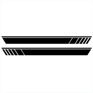 Car Both Side Body Vinyl Decal Sports Racing Long Stripe Sticker Decoration 2Pcs - Picture 1 of 7