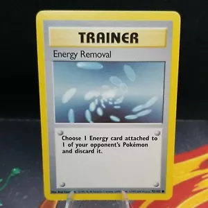 Energy Removal 92/102 1999-2000 4ta impresión Reino Unido Común Base Set Tarjeta Pokémon - Imagen 1 de 8