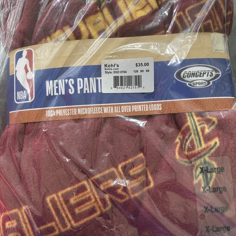 NEW MENS NBA Clevland Cavaliers  MICROFLEECE PAJAMA PANTS PJS SZ XL Cover