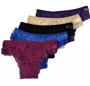 LOT 5 Women Bikini Sexy G-String Thongs Panties Lace Underwear M L XL F169 - Picture 1 of 11