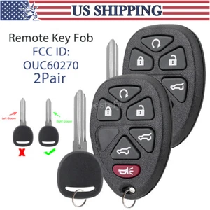 2 para Cadillac Escalade GMC Yukon 2007-2014 mando a distancia 6b llavero + 46 llaves chip - Imagen 1 de 10