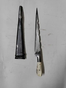 Damascus Dagger Khyber Khanjar Antler Stag 1900 Antique Collectible - Picture 1 of 8