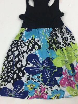 Little Girl's DRESS Size Small 6 / 6X XHILARATION Multi-Color Floral Sleeveless  - Image 1 of 4