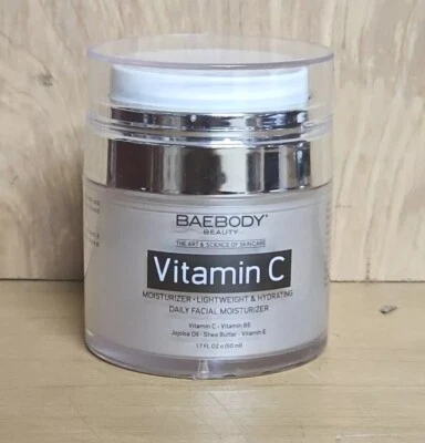 Lote 5 frascos crema hidratante Baebody vitamina C aceite de jojoba vitamina E 1,7 oz NUEVO Foto 1 de 4