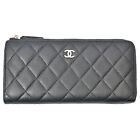 Chanel Wallet Women'S Timeless Classic Matelasse L-Shaped Zipper Long Cav _94854