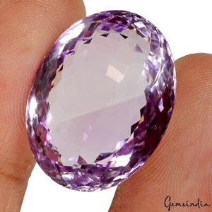 Zertifiziert 30,40 kt natürlicher unbehandelter brasilianischer lila Amethyst ovaler Schliff Edelstein - Bild 1 von 8