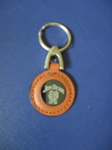 Llavero vintage de cuero de whisky Jim Beam - Imagen 1 de 2