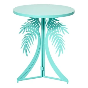Improvements Palm Tree Metal Side Table bronze color 20.5" T x 17.5" Beach Decor - Picture 1 of 12
