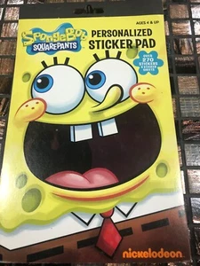 spongebob squarepants Personalized Sticker Pad 270 Plus Ages 4 And Up - Picture 1 of 4