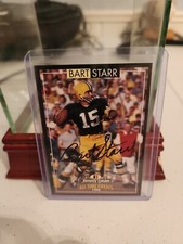 1996 Jimmy Dean Bart Starr Autographed Football Card with COA