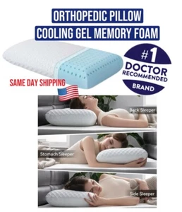 Premium Cooling Memory Foam Pillow – Ergonomic Ventilated Design, Washable - Picture 1 of 9