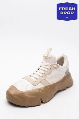 RRP €730 VALENTINO GARAVANI Sneakers US11 EU44 UK10 Contrast Leather Dipped Sole - Image 1 of 4