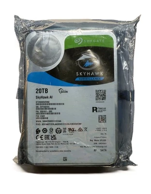New Seagate SkyHawk AI 20TB HDD, SATA, 3.5'' Surveillance Internal Hard Drive - Image 1 of 2