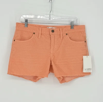 Pantalones Cortos Carve Designs Para Mujer 6 Oahu Guayaba Pálido Rosa Melocotón Pana Dobladillo Crudo Nuevo con Etiquetas Foto 1 de 4