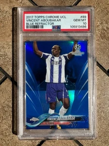Vincent Aboubakar 2017 Topps Chrome UCL Blue Refractor /150 PSA 10 - Picture 1 of 2