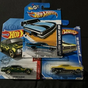 Hot Wheels Custom ‘64 Galaxie 500 Muscle & Falcon & Fairlane.  Lot Of 3 - Picture 1 of 1